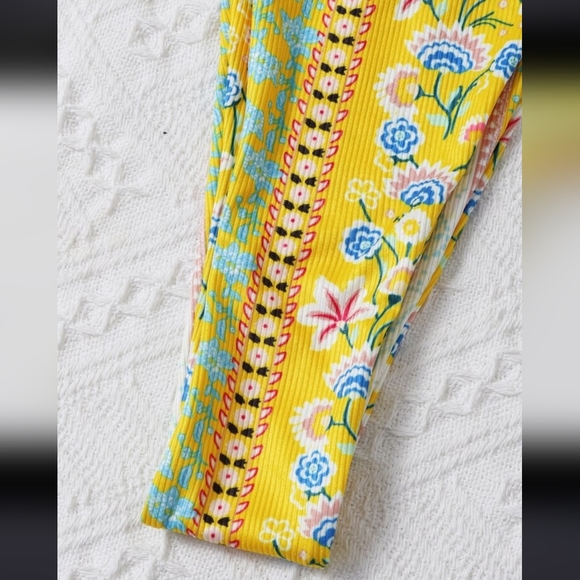 NWOT, Yellow Boho Bikini, Paisley Floral, Size Small (or medium) - Picture 3 of 12